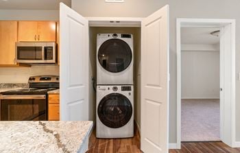 In-home full-size washer and dryer included